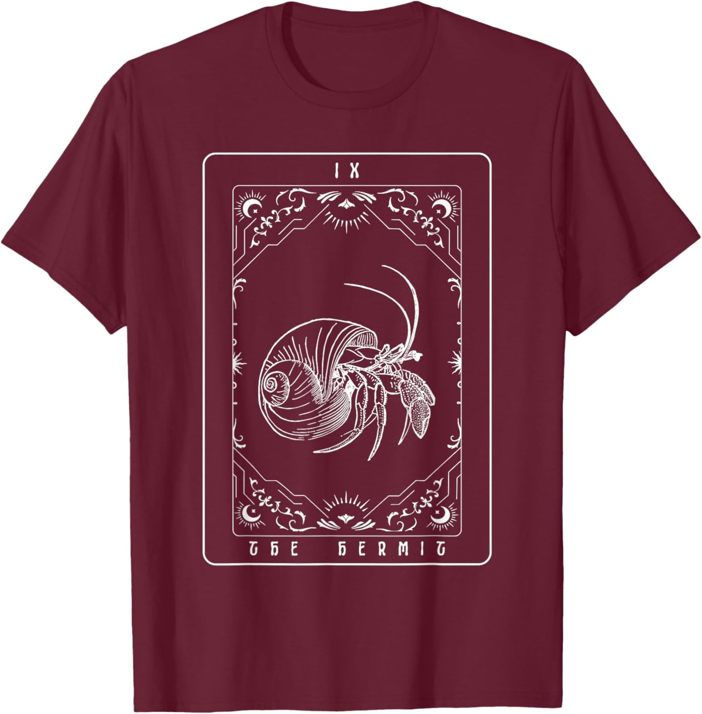 Hermit Crab Tarot Card Mystical Animal Pet Hermit Crab Lover T-Shirt - T-Shirt | Maroon