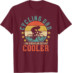 Cycling Dad Bike Rider & Cyclist Father's Day T-Shirt - T-Shirt | Maroon