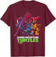 Teenage Mutant Ninja Turtles Minimal Attack Design T-Shirt - T-Shirt | Maroon