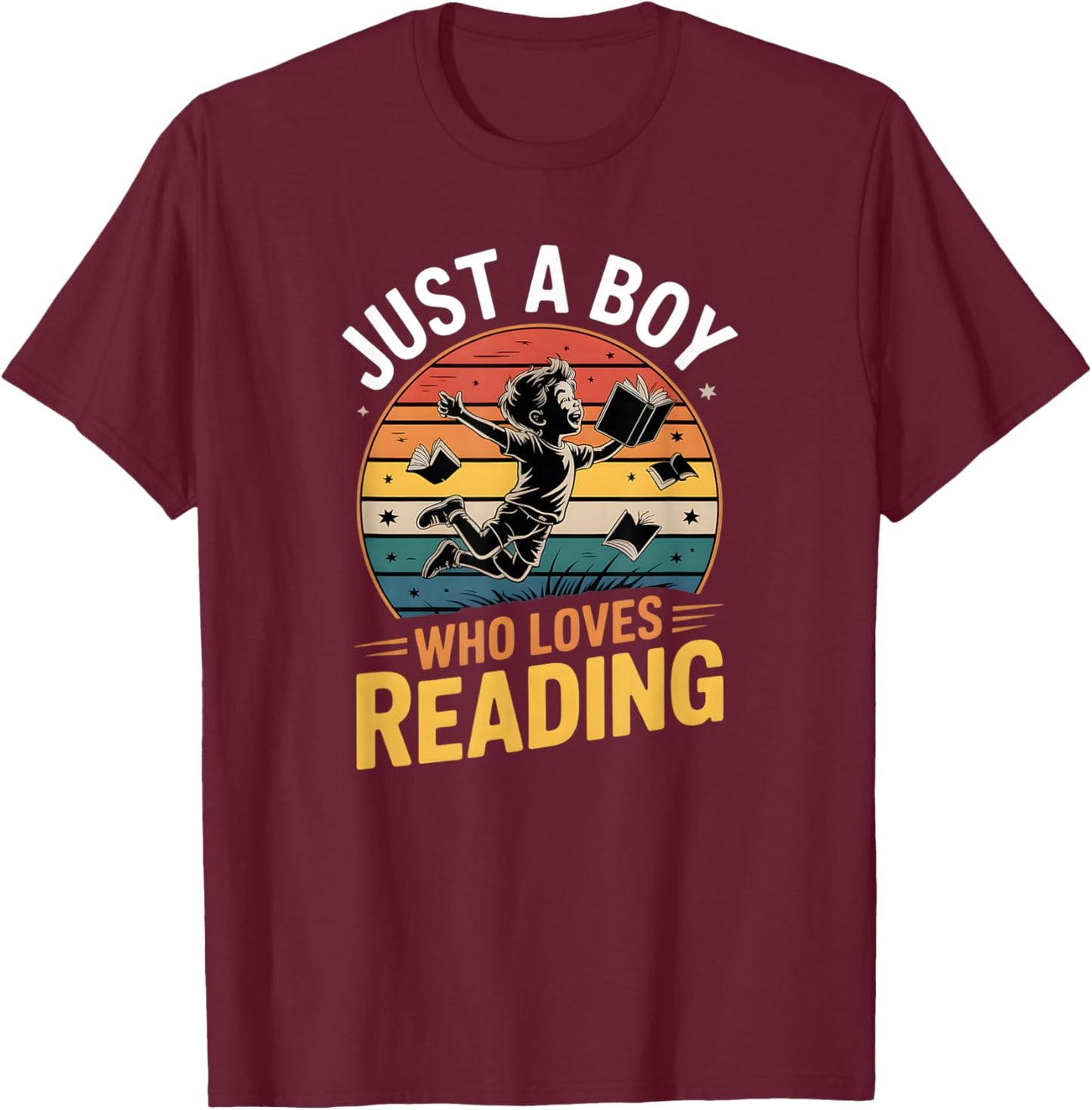 Boys Reading T-Shirt - T-Shirt | Maroon
