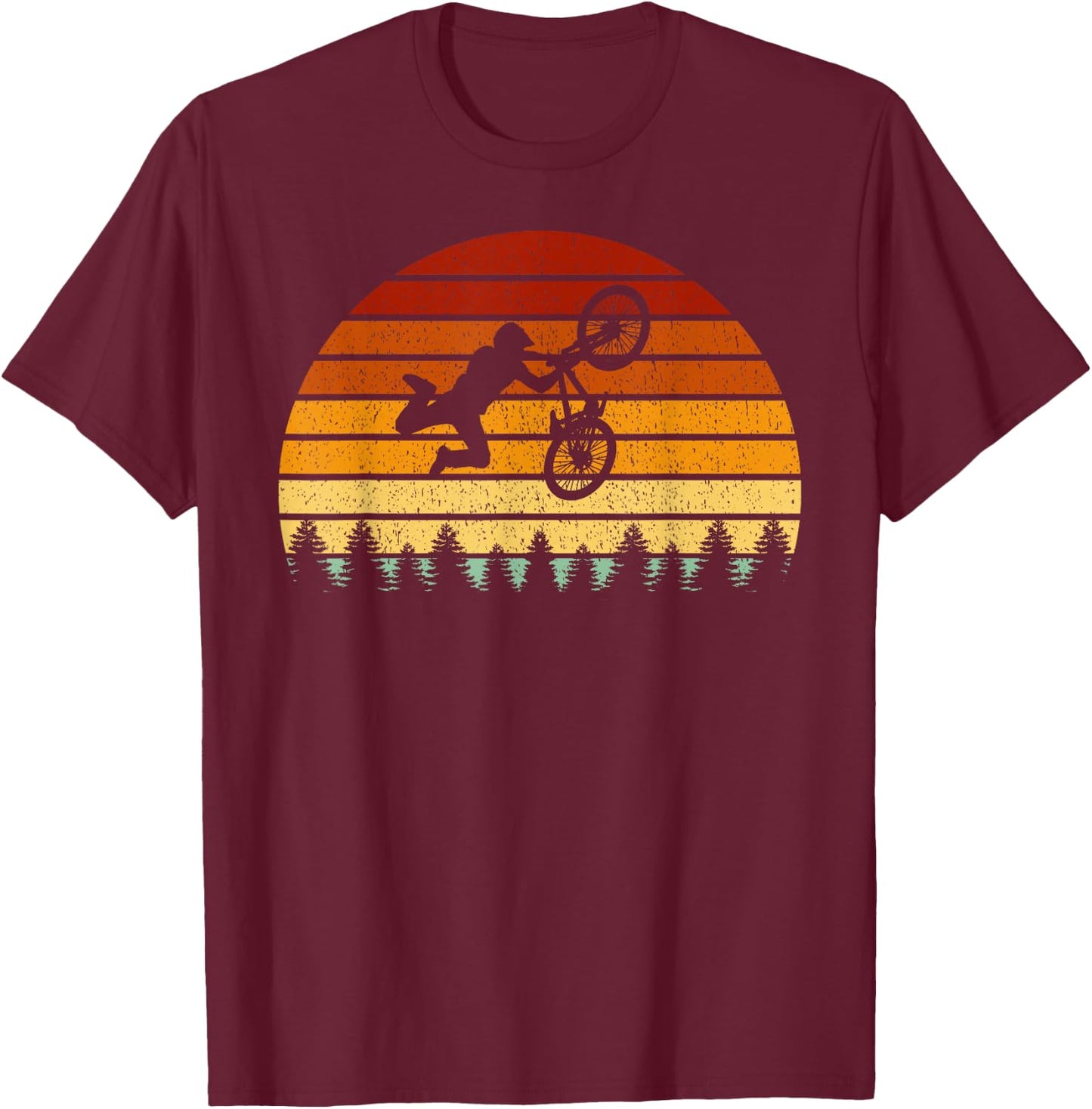 BMX - Retro Vintage BMX Rider T-Shirt - T-Shirt | Maroon