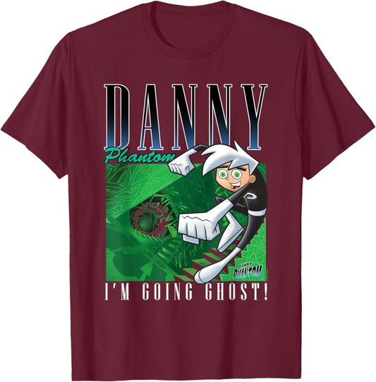 Danny Phantom Going Ghost 90's Throwback Design Cartoon T-Shirt - T-Shirt | Maroon