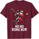 Baseball Christmas, Ho Ho Homerun Men Kids Boys Santa Sports T-Shirt - T-Shirt | Maroon