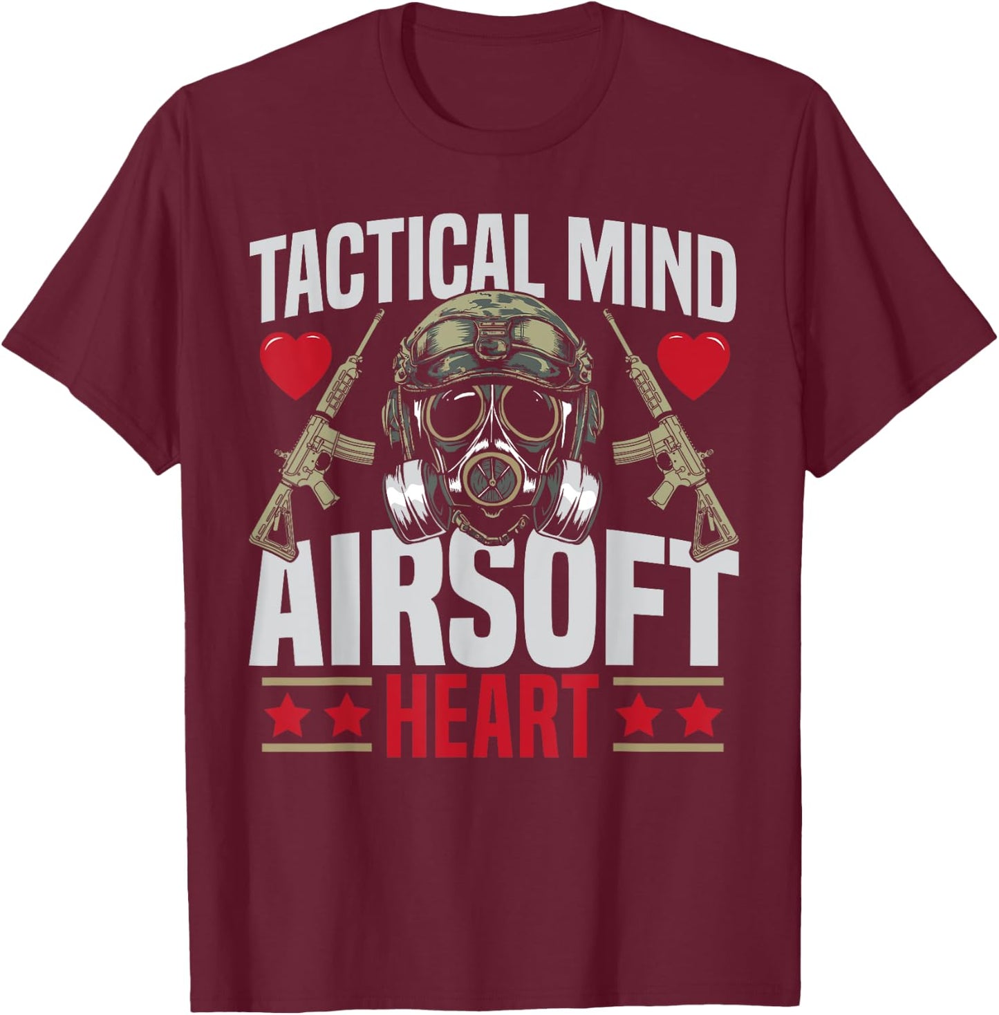 Airsoft Gear Team-Based Shooting Combat I Like Airsoft T-Shirt - T-Shirt | Maroon