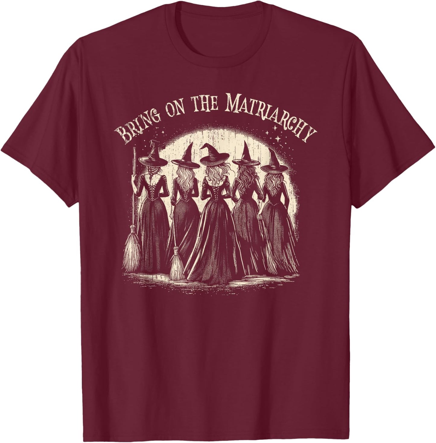 Cute BRING ON THE MATRIARCHY Halloween Kamala Wicked Vote T-Shirt - T-Shirt | Maroon