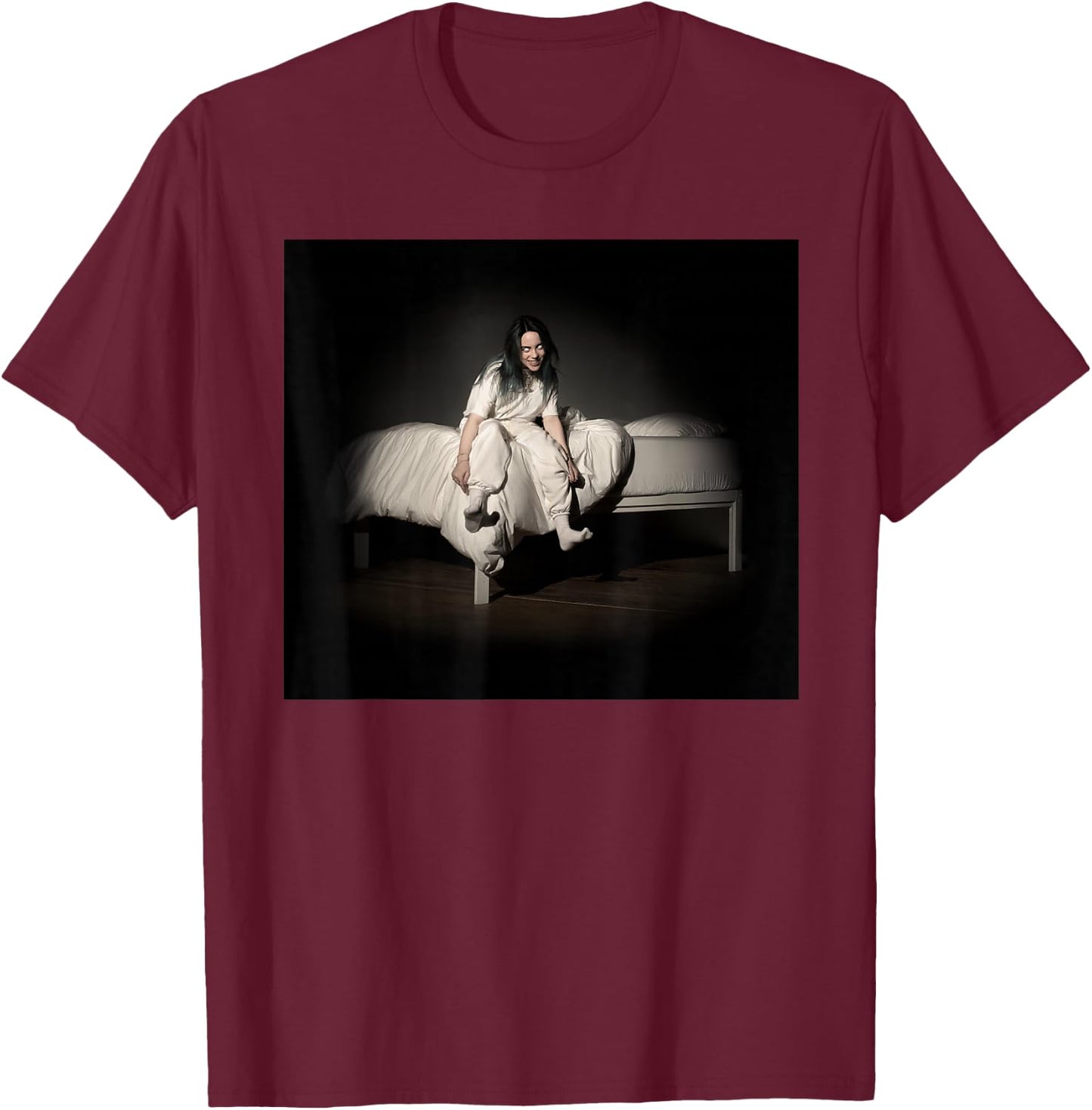 Billie Eilish Official Sweet Dreams T-Shirt - T-Shirt | Maroon