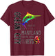 Ocean City Maryland White Marlin Capital Eastern Shore T-Shirt - T-Shirt | Maroon