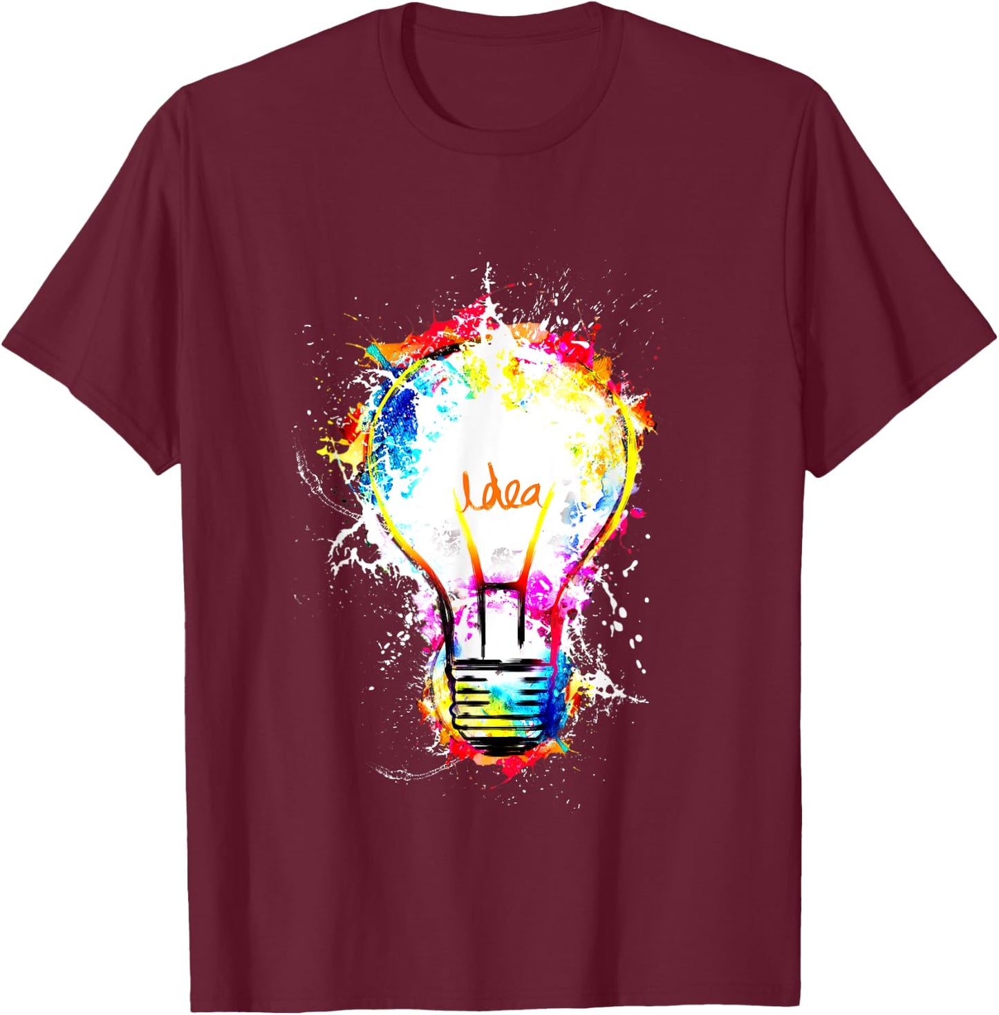 Idea Explosion Creative Genius Light Bulb Men Women T-Shirt - T-Shirt | Maroon