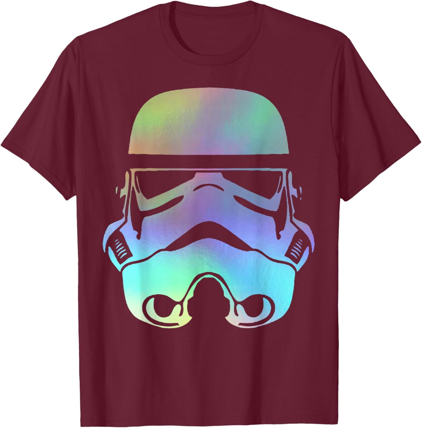 Star Wars Storm Trooper Neon Rainbow Graphic T-Shirt - T-Shirt | Maroon