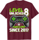 8th Birthday Boy Level 8 Gamer 8 Year Video Game Party T-Shirt - T-Shirt | Maroon