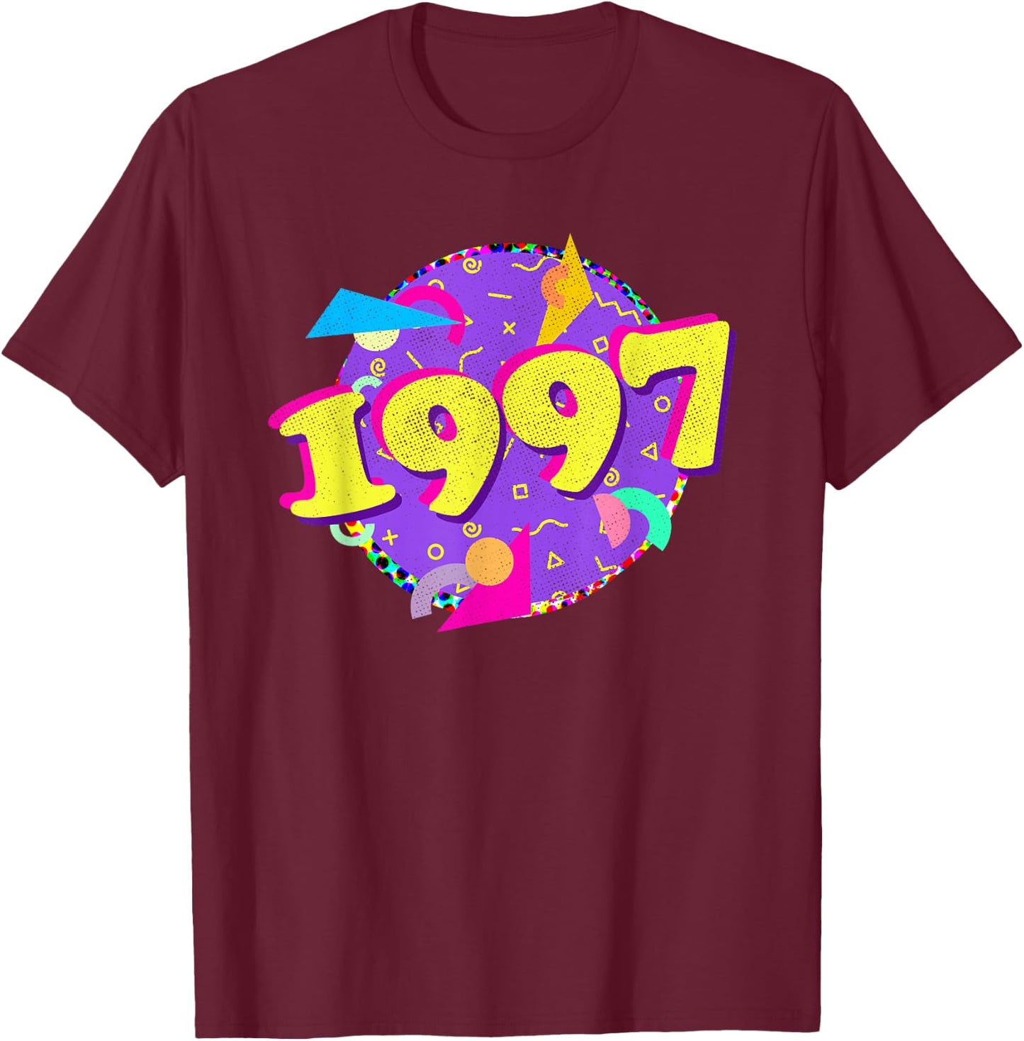 Birthday Retro 90s Style 1997 T-Shirt - T-Shirt | Maroon