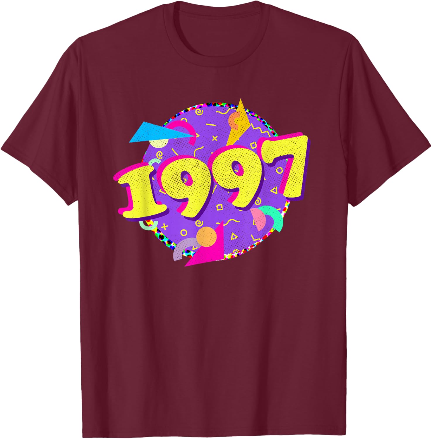 Birthday Retro 90s Style 1997 T-Shirt - T-Shirt | Maroon