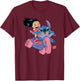 Disney Lilo & Stitch Bike Adventure T-Shirt - T-Shirt | Maroon