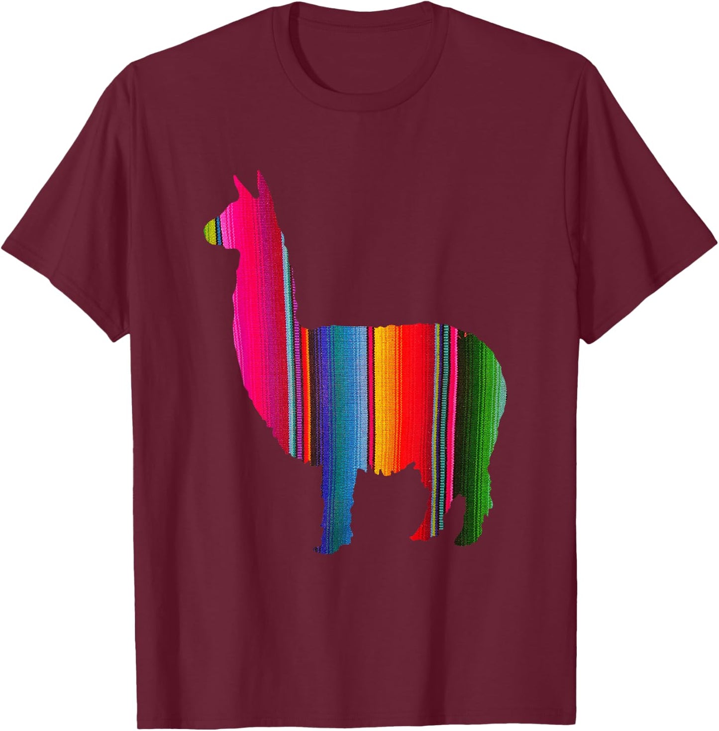 Llama Alpaca Inca Textile Aguayo T Shirt T-Shirt - T-Shirt | Maroon