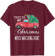 This Is My Christmas Movie Watching with Vintage Truck T-Shirt - T-Shirt | Maroon