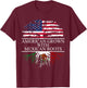 Mexico Shirt, Chicano Shirt, American Grown Mexican Roots T-Shirt - T-Shirt | Maroon