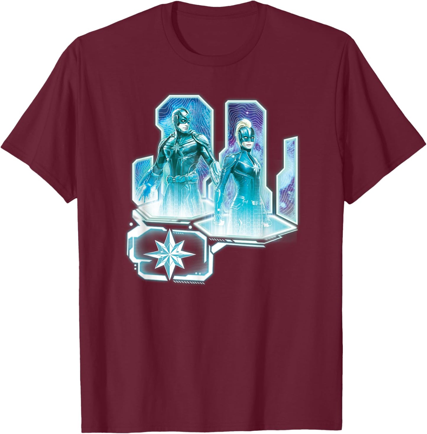 Marvel Captain Marvel Starforce Kree Warriors T-Shirt - T-Shirt | Maroon