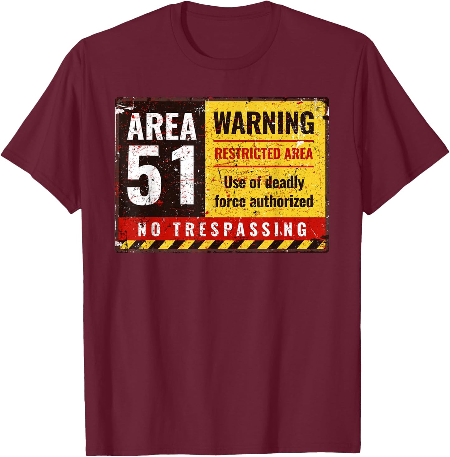 Storm Area 51 Vintage Funny Alien T-Shirt - T-Shirt | Maroon