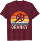 Cranky Vintage Sun funny Bicycle Lovers Cycling Cranky T-Shirt - T-Shirt | Maroon