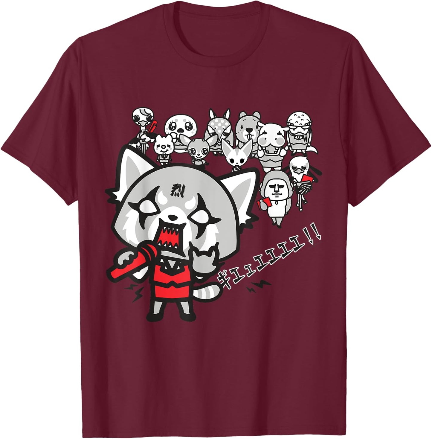 Aggretsuko Rage Karaoke Shirt T-Shirt - T-Shirt | Maroon