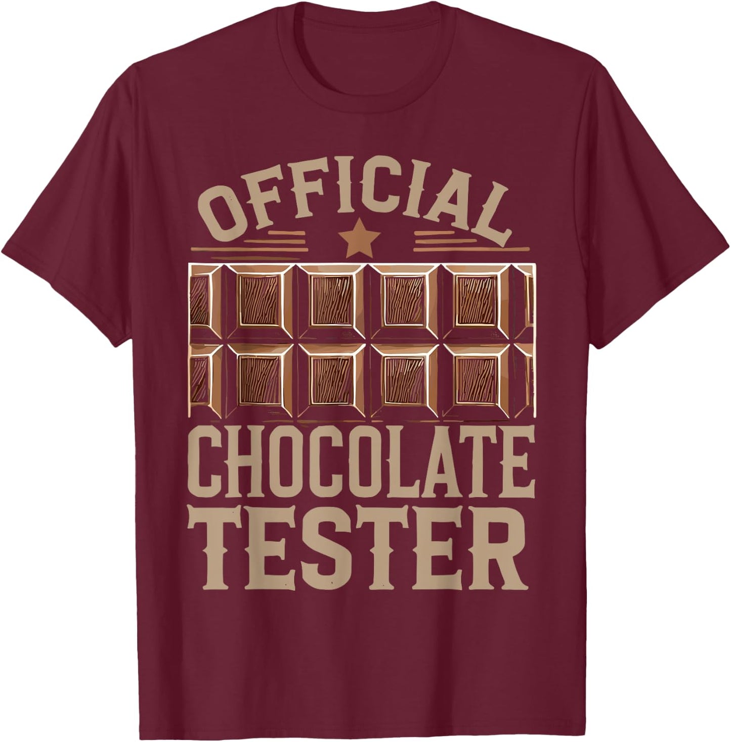Choco Milk Official Chocolate Tester T-Shirt - T-Shirt | Maroon