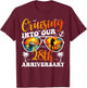 Cruising Into Our 28th Anniversary Cruise 28 Years Married T-Shirt - T-Shirt | Maroon