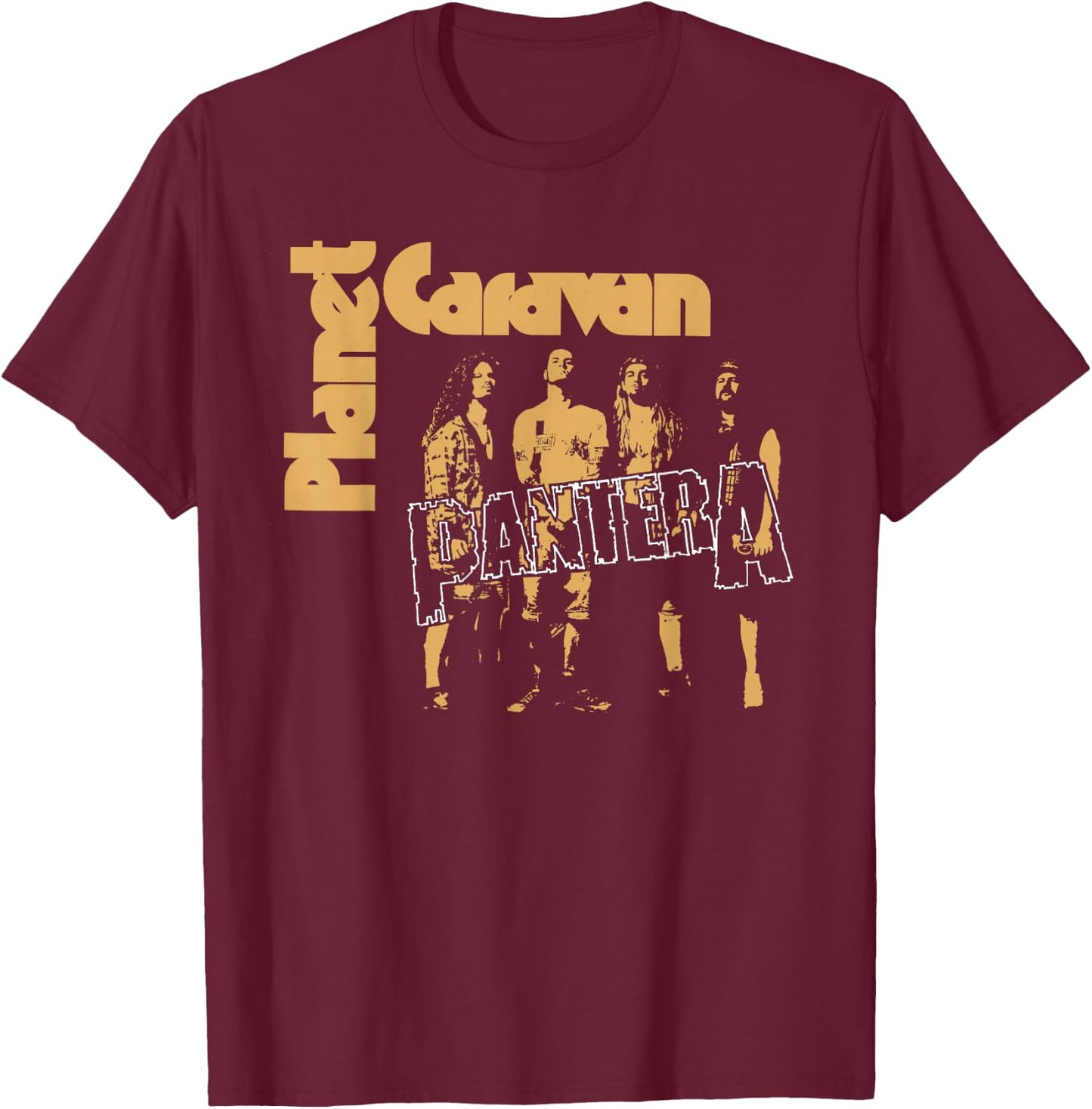 Pantera Official Planet Caravan T-Shirt - T-Shirt | Maroon