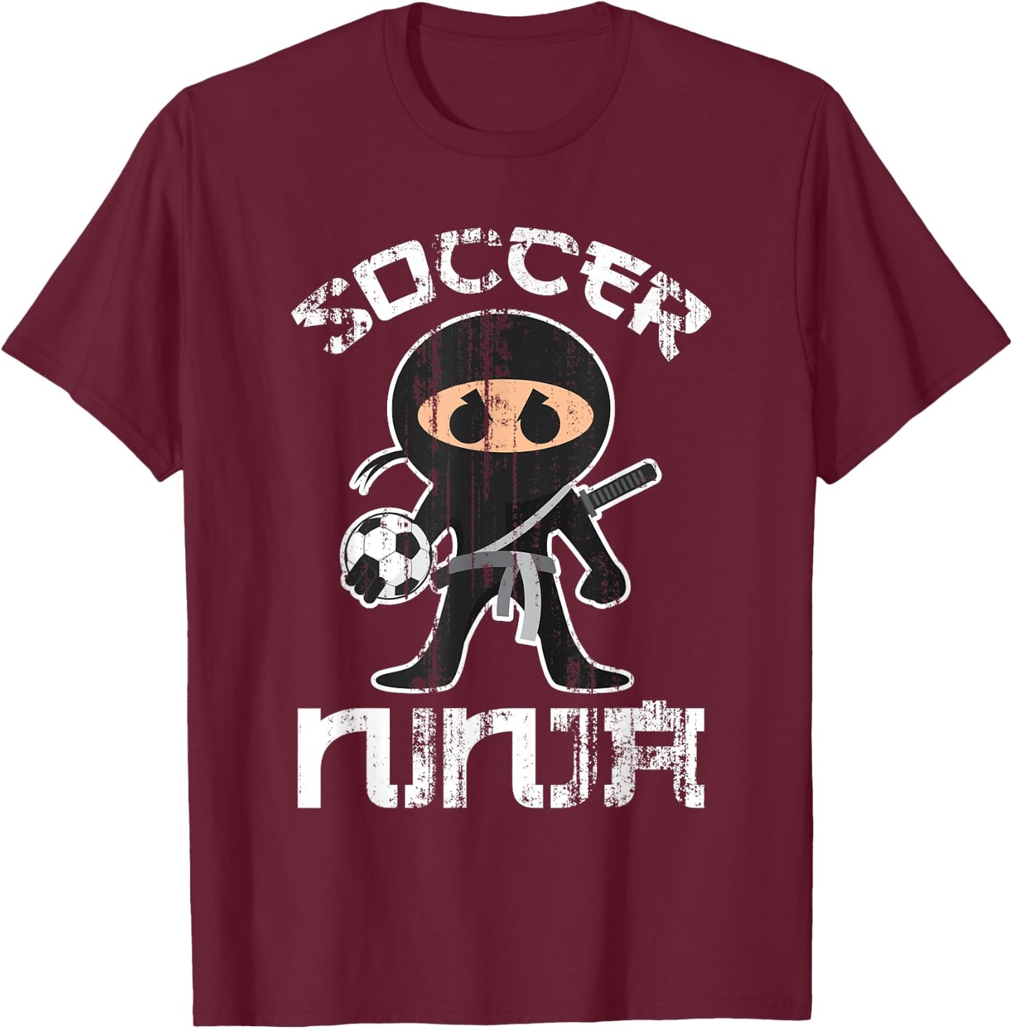 Soccer Ninja Shirt | Cute Class Football Lovers Gift T-Shirt - T-Shirt | Maroon