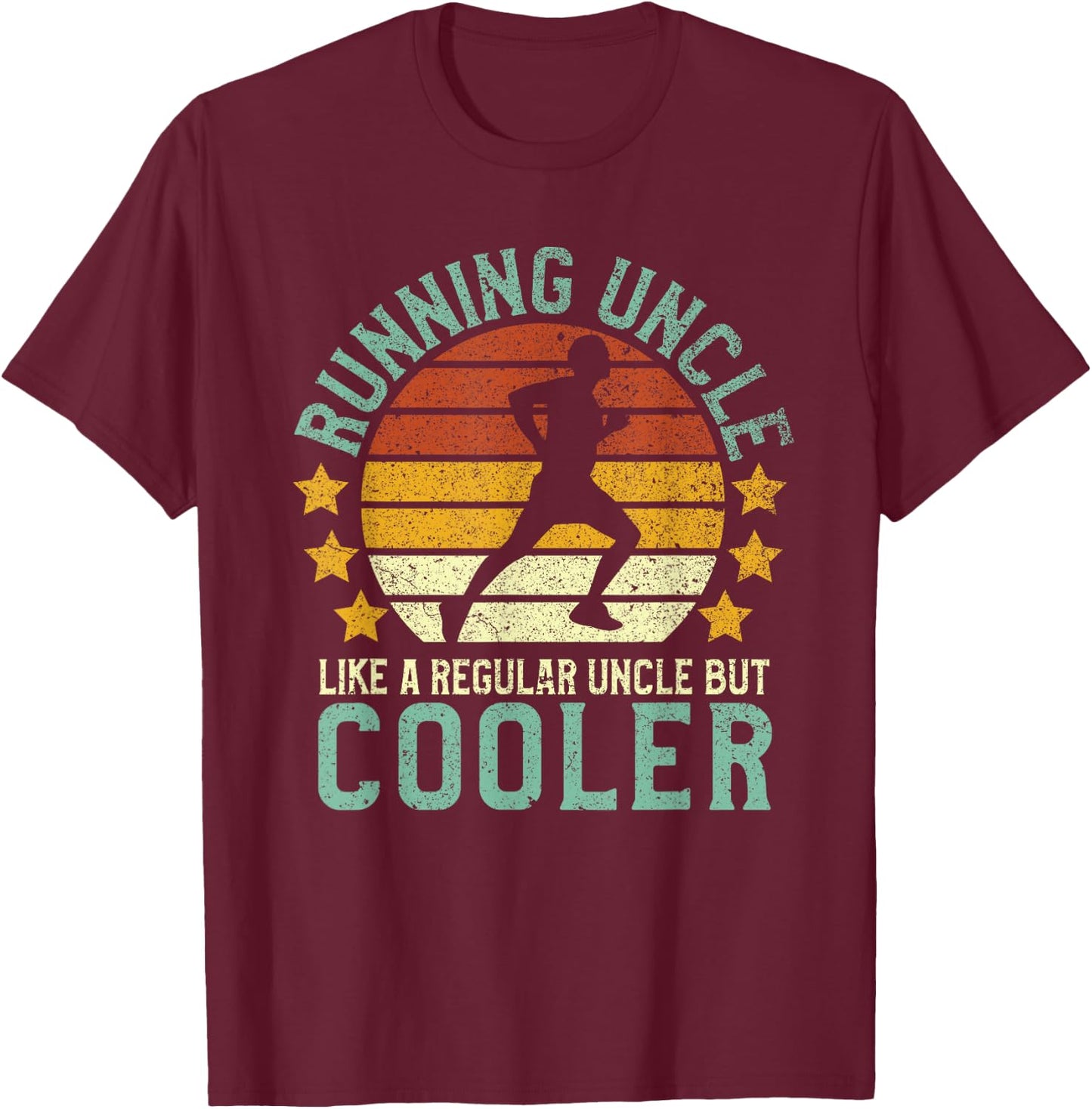 Running Uncle Funny Adult 5k Marathon Runner Gift Run Lover T-Shirt - T-Shirt | Maroon