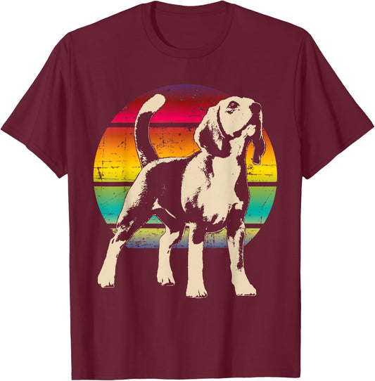 Beagle Begele T-Shirt - T-Shirt | Maroon