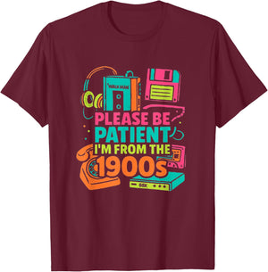 Throwback Please I’m from the 1900s Retro Tech Design T-Shirt - T-Shirt | Maroon