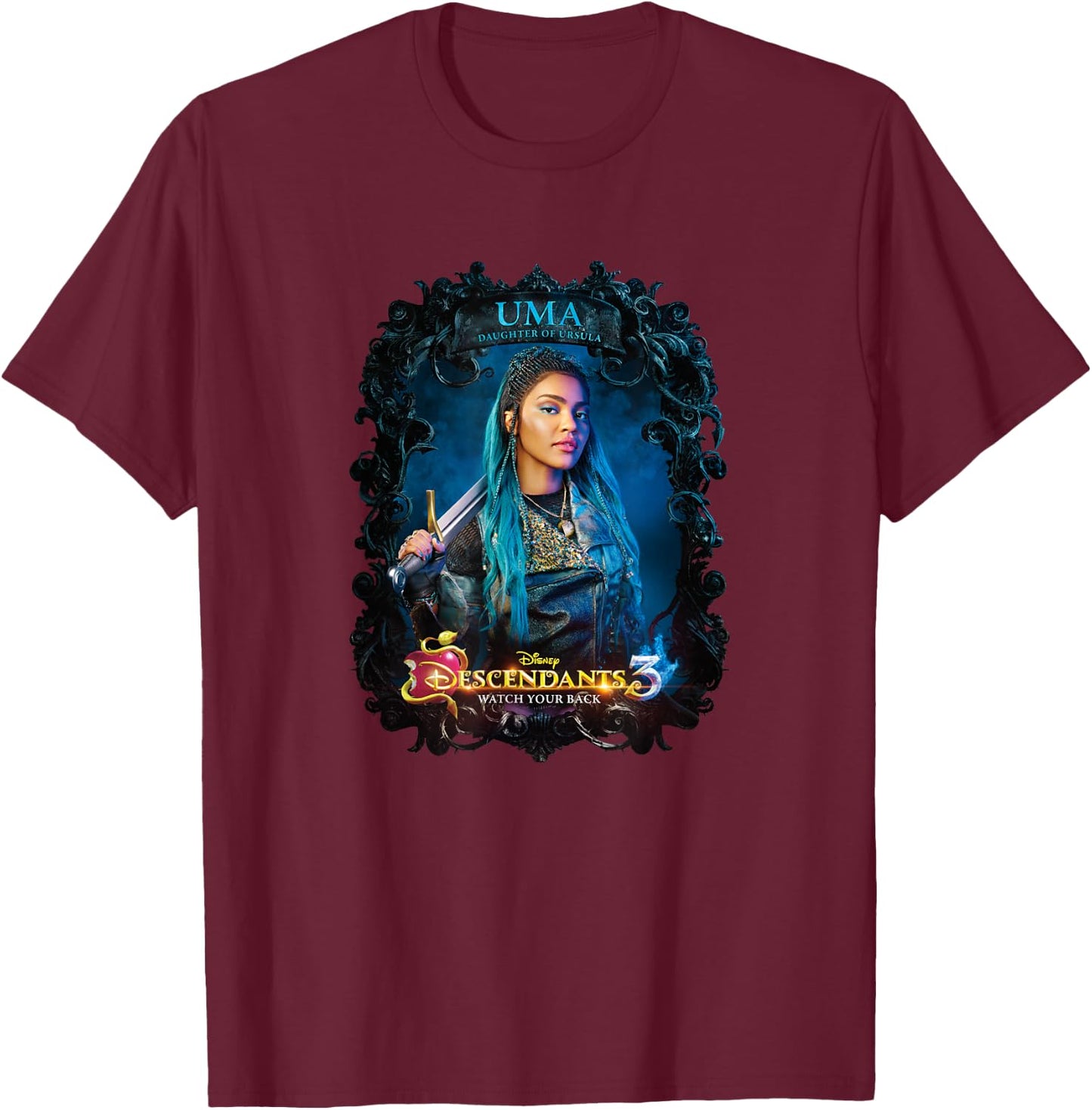 Disney Descendants 3 Uma Watch Your Back T-Shirt - T-Shirt | Maroon