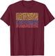 Colombian Flag Shirt with Colombian Cities Word Art T-Shirt - T-Shirt | Maroon