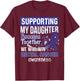 Supporting My Daughter - Rectal Cancer Awareness T-Shirt - T-Shirt | Maroon