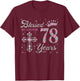 Blessed by God For 78 Years Old 78th Birthday Gift T-Shirt - T-Shirt | Maroon