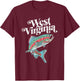 West Virginia Rainbow Trout Fishing Vintage Retro Graphic T-Shirt - T-Shirt | Maroon