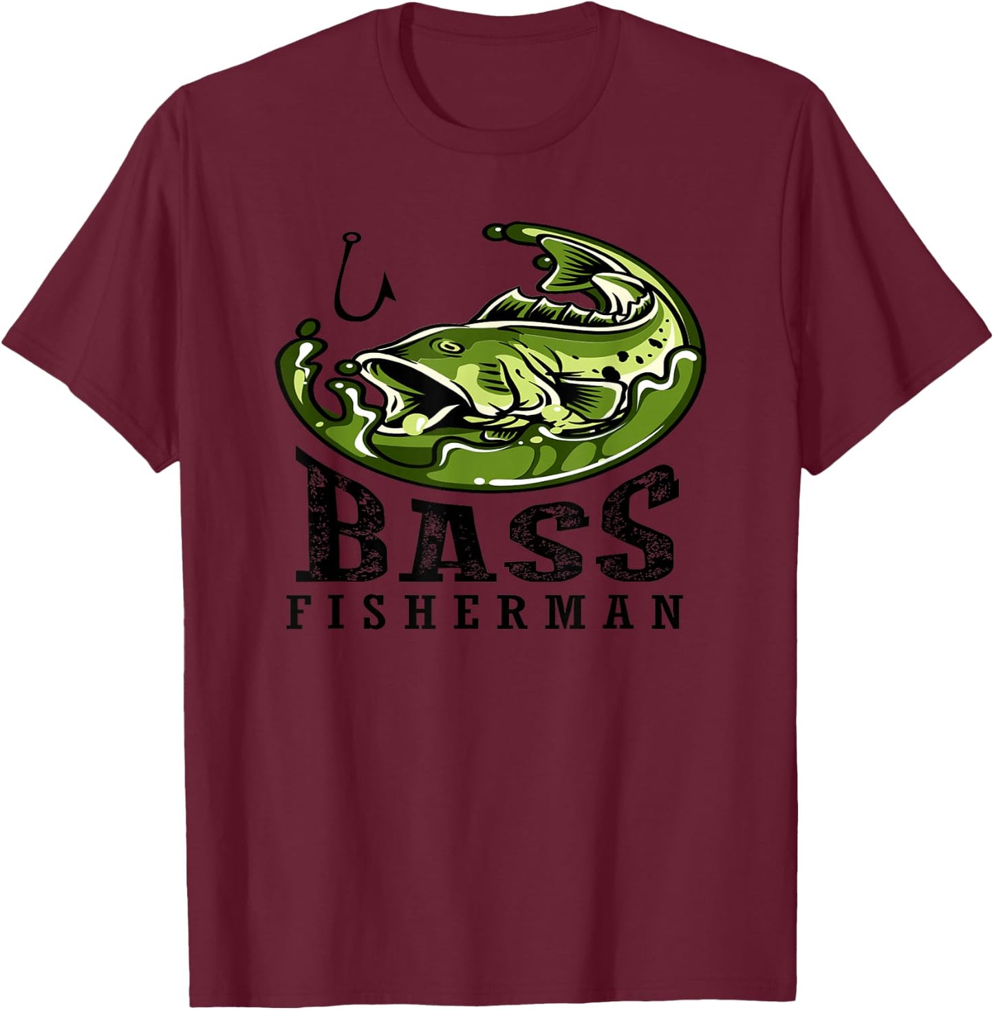 Patriotic Anglers American Bass Pro Whisperer Fisherman T-Shirt - T-Shirt | Maroon