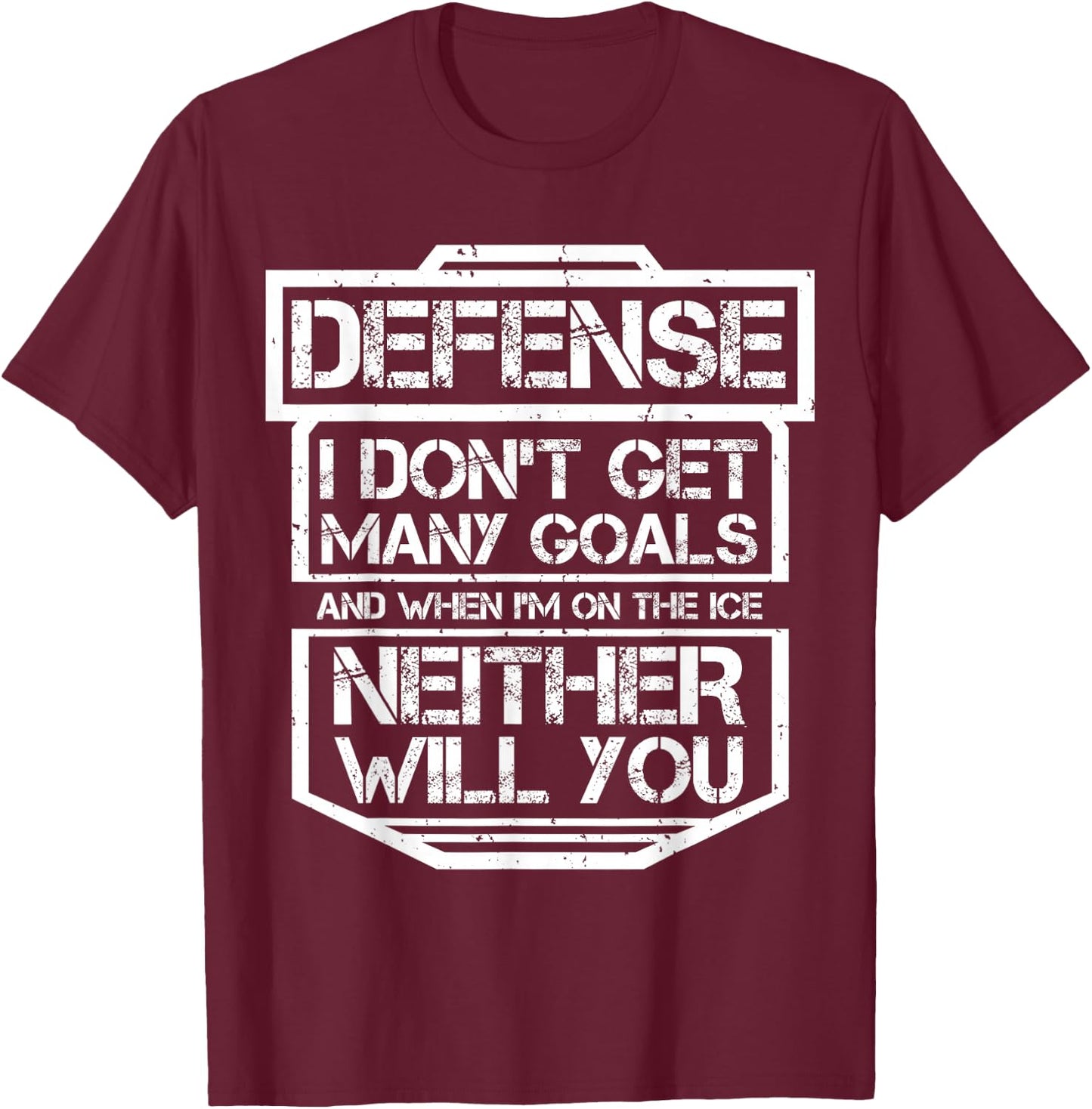 Ice Hockey Shirt Funny Sport Lover T-Shirt - T-Shirt | Maroon