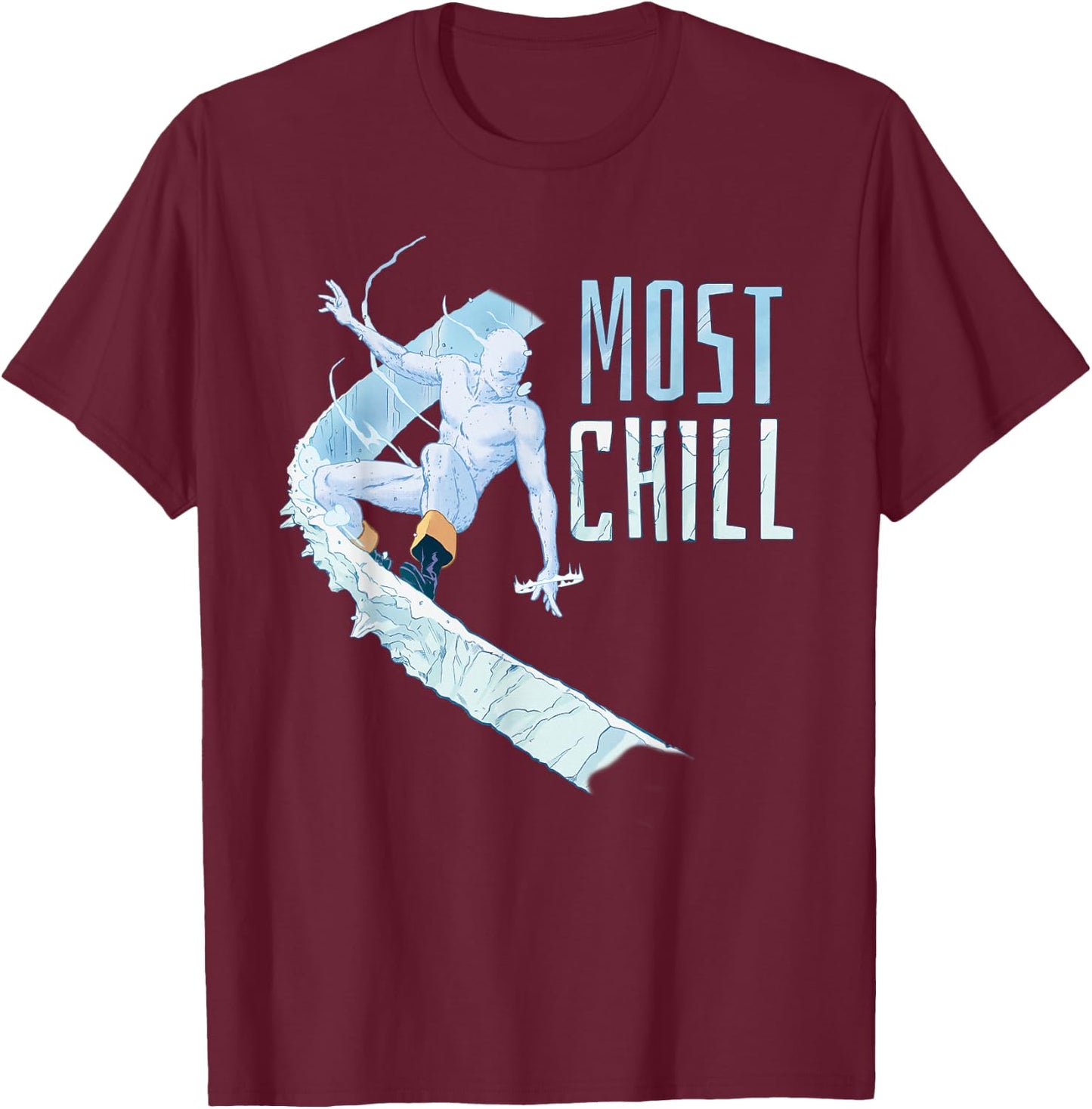 Marvel X-Men Iceman Most Chill T-Shirt - T-Shirt | Maroon