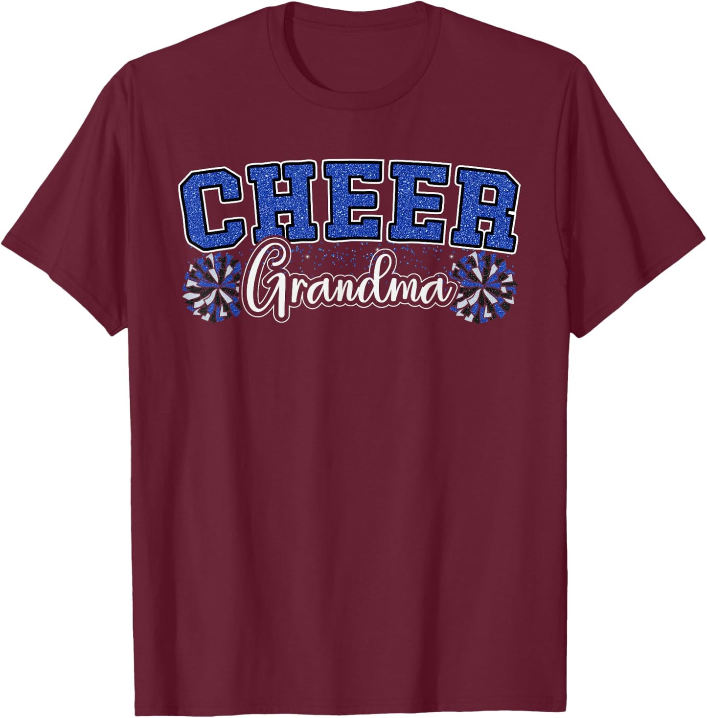 Cheer Grandma My Favorite Cheerleader Calls Me G-ma Blue T-Shirt - T-Shirt | Maroon