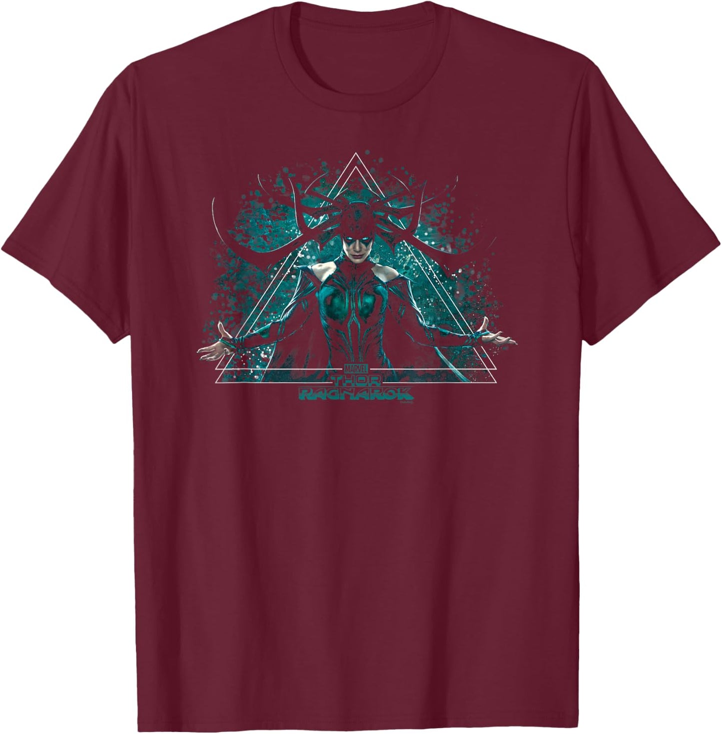 Marvel Thor Ragnarok Hela Pyramid Scheme Graphic T-Shirt - T-Shirt | Maroon