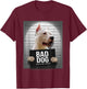 Dogo Argentino Mugshot Shirt T-Shirt - T-Shirt | Maroon