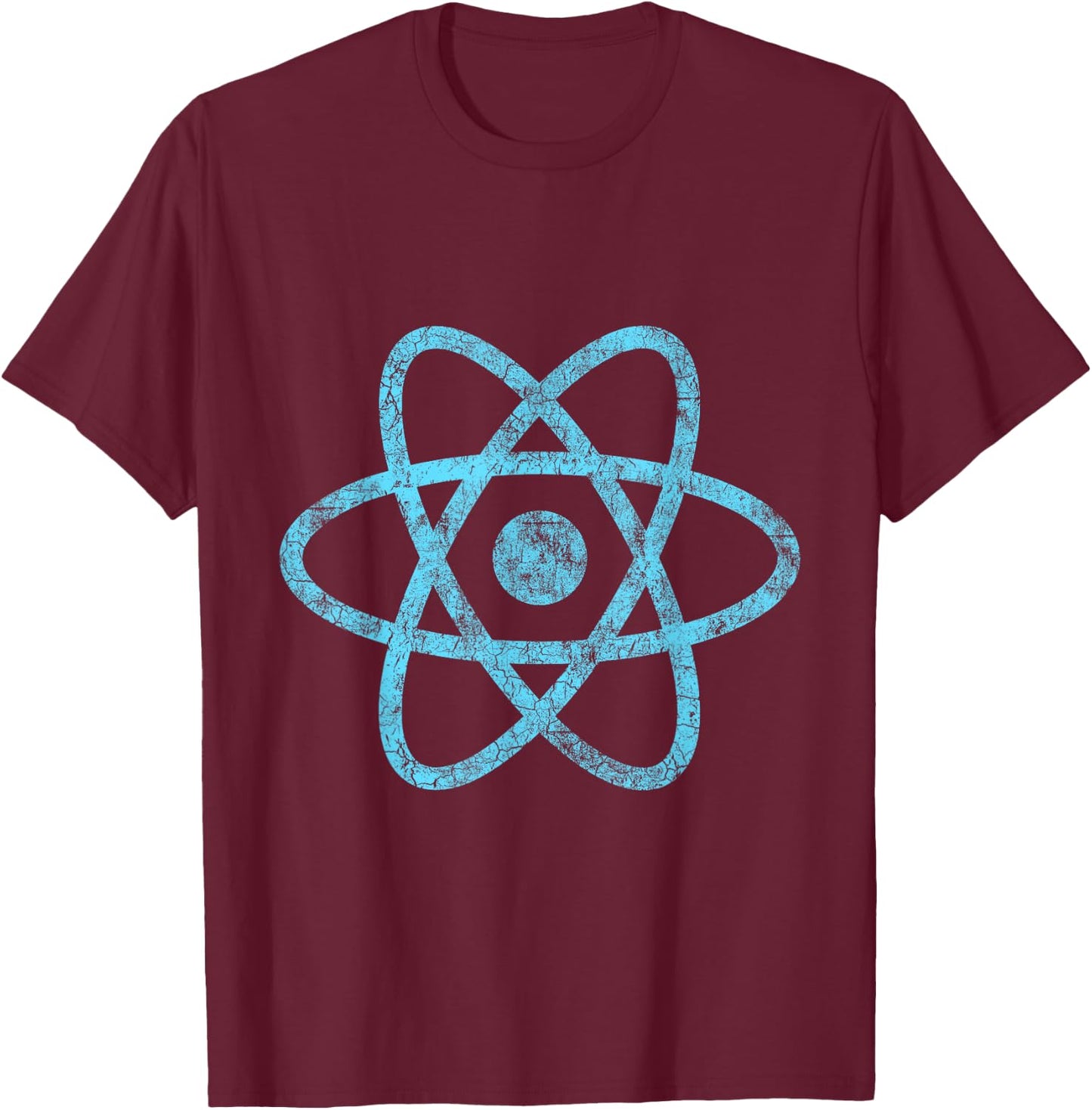 Vintage ReactJS JavaScript Programmer T-Shirt - T-Shirt | Maroon