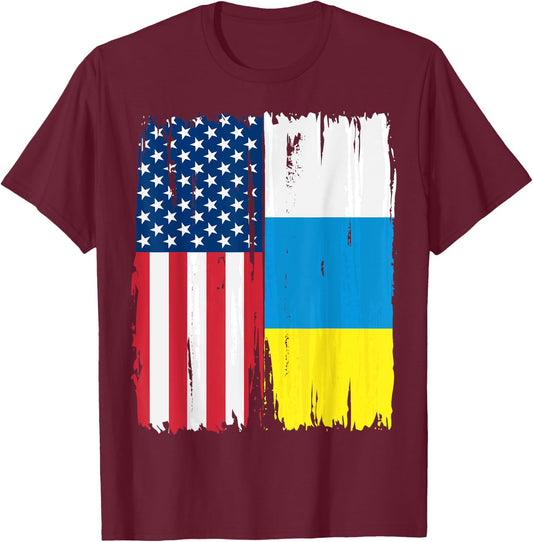 USA Canary Islands Flag T-Shirt - T-Shirt | Maroon