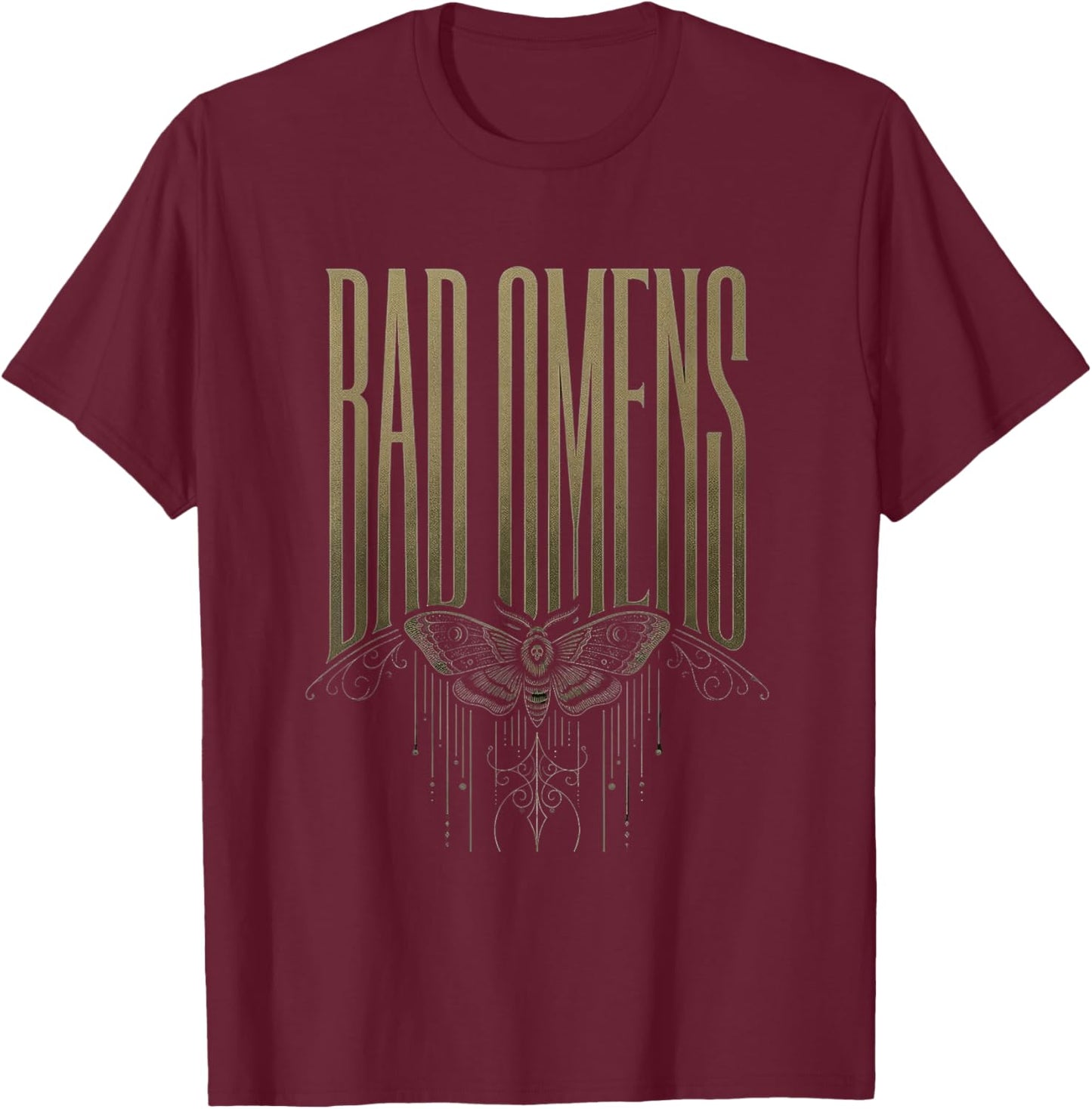 Bad Omens Moth Myth Superstitions Women Men Kids T-Shirt - T-Shirt | Maroon