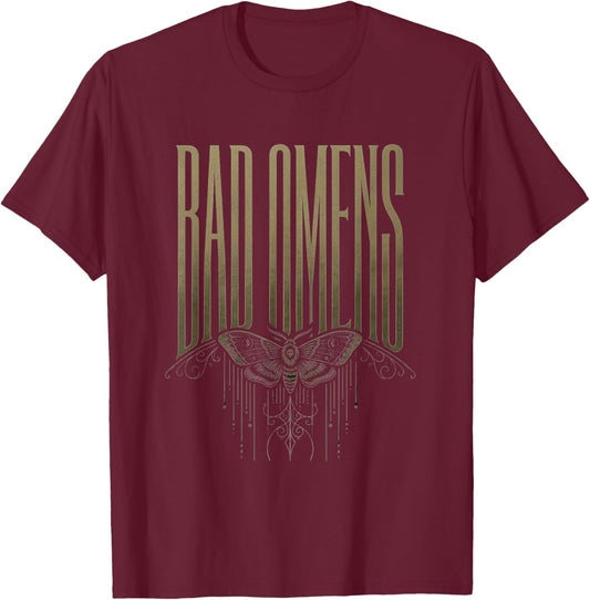 Bad Omens Moth Myth Superstitions Women Men Kids T-Shirt - T-Shirt | Maroon