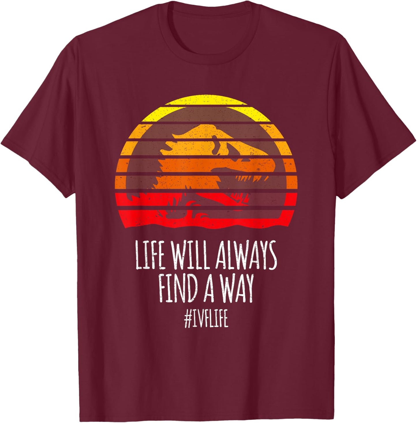 IVF Warrior Hope Infertility Journey Strong Support Tribe T-Shirt - T-Shirt | Maroon