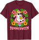 Summerween Funny Ghost Halloween Summer Floral Women Kids T-Shirt - T-Shirt | Maroon