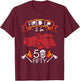 Fired Up To Be Fifty 50 Yrs Old Birthday Gift T-Shirt - T-Shirt | Maroon