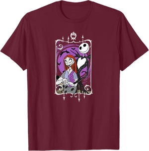 The Nightmare Before Christmas - Jack Skeleton Full Moon T-Shirt - T-Shirt | Maroon